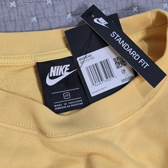 Nike Cropped Sweatshirt Top - Picture 10 of 11